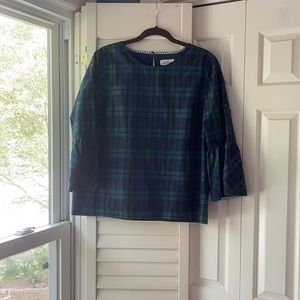 vineyard vines Blackwatch Bell Sleeve Top